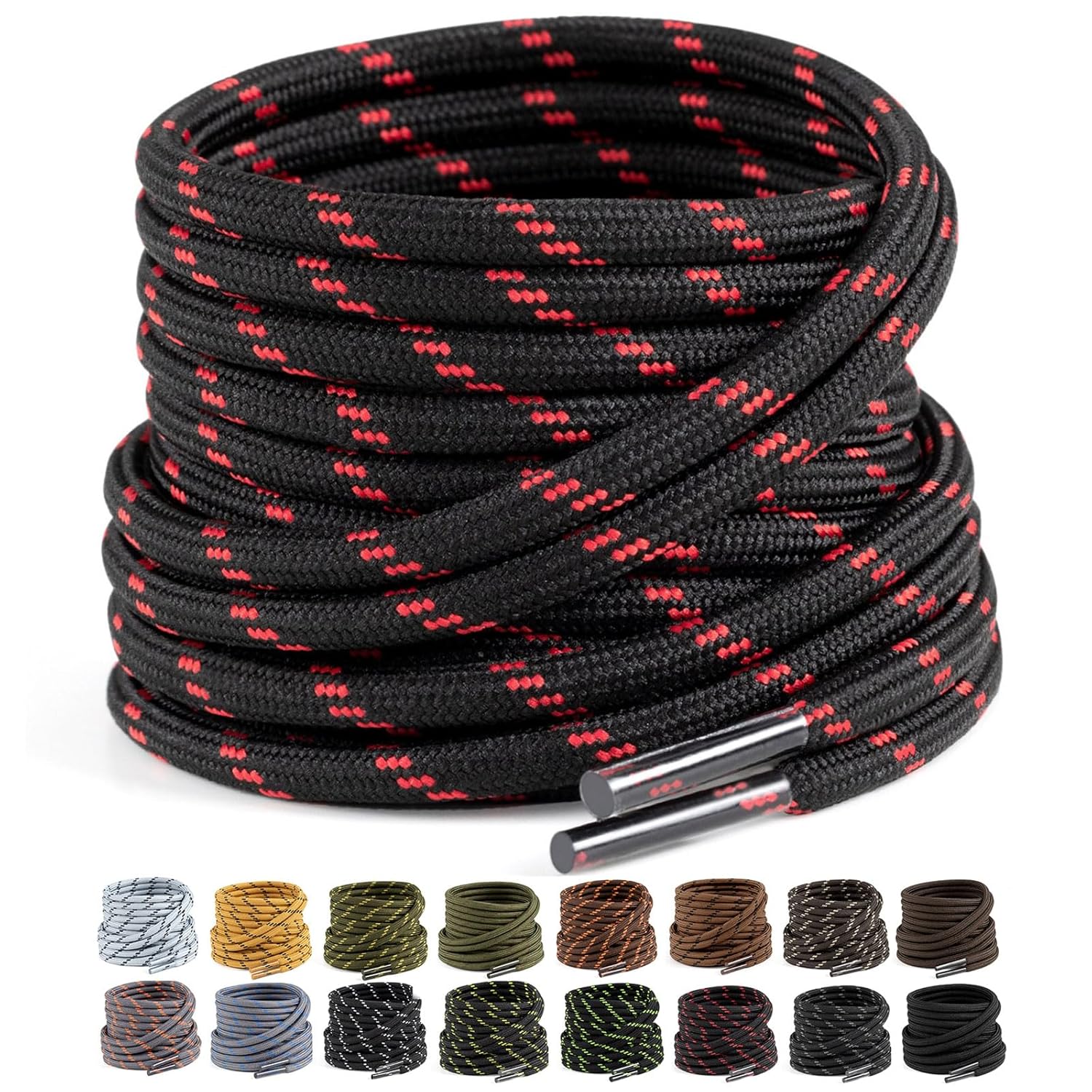 Puzeam 2 pairs (4 pieces) shoelaces round rope type durable outdoor hiking shoes sneakers 4.5mm 100cm 110cm 120cm 130cm 140cm 150cm 160cm 180cm 16
Puzeam 2 pairs (4 pieces) shoelaces round rope type durable outdoor hiking shoes sneakers 4.5mm 100cm 110cm 120cm 130cm 140cm 150cm 160cm 180cm 16