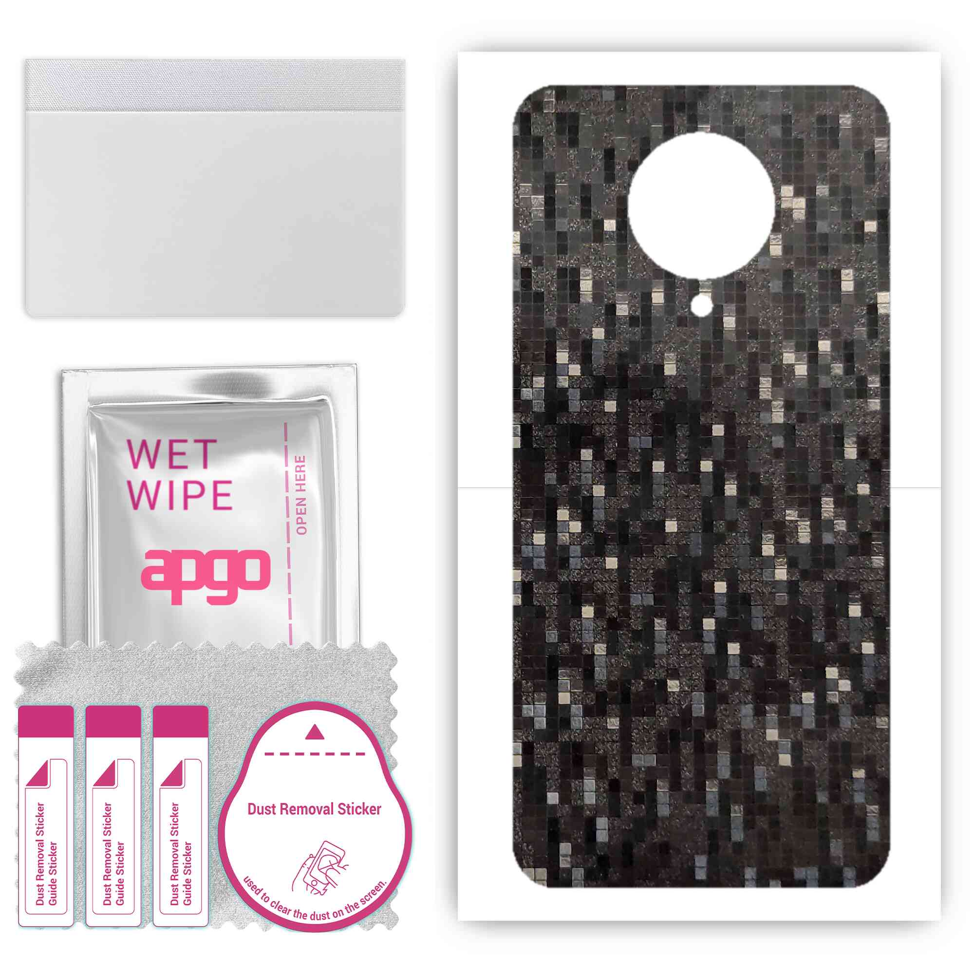 apgo Protective Skin Sticker for the back compatible with Xiaomi Poco F2 Pro, Wrap Film, Foil, Vinyl - Pattern Carbon Black Pixel
apgo Protective Skin Sticker for the back compatible with Xiaomi Poco F2 Pro, Wrap Film, Foil, Vinyl - Pattern Carbon Black Pixel