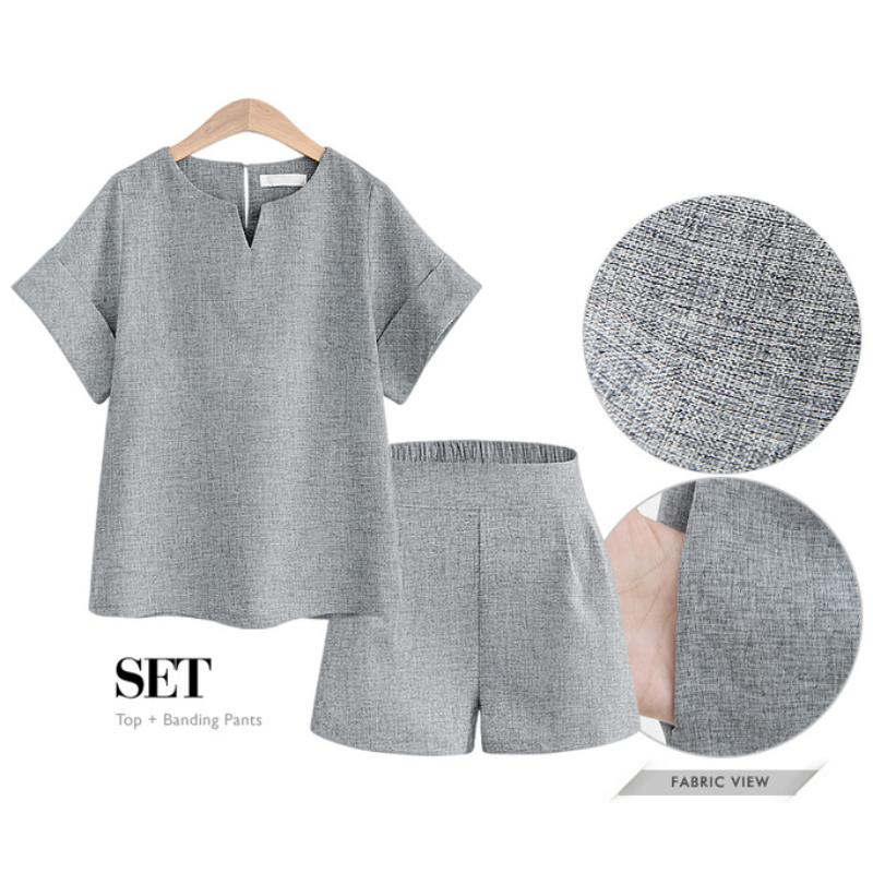 0275 Summer European Style Plus Size Women Clothing Lady Short Sleeve Shorts Two Piece Set XXL сірий
0275 Summer European Style Plus Size Women Clothing Lady Short Sleeve Shorts Two Piece Set XXL сірий