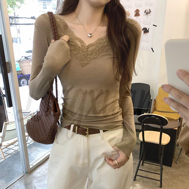2026 Women s Slim-Fit V-Neck Lace Splicing Long-Sleeve Top for Autumn/Winter XL хаки
2026 Women s Slim-Fit V-Neck Lace Splicing Long-Sleeve Top for Autumn/Winter XL хаки