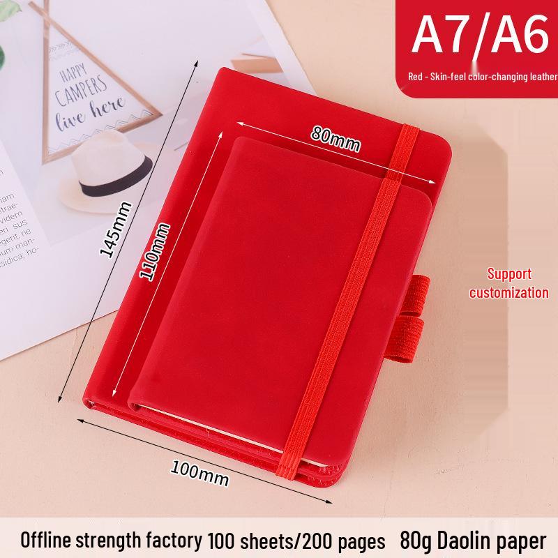 A7 Mini Notebook: Portable with Strap, A6 Notepad, Soft Leather Cover, Customizable Logo A7 (8*11cm) with Elastic Pen Holder червоний
A7 Mini Notebook: Portable with Strap, A6 Notepad, Soft Leather Cover, Customizable Logo A7 (8*11cm) with Elastic Pen Holder червоний
