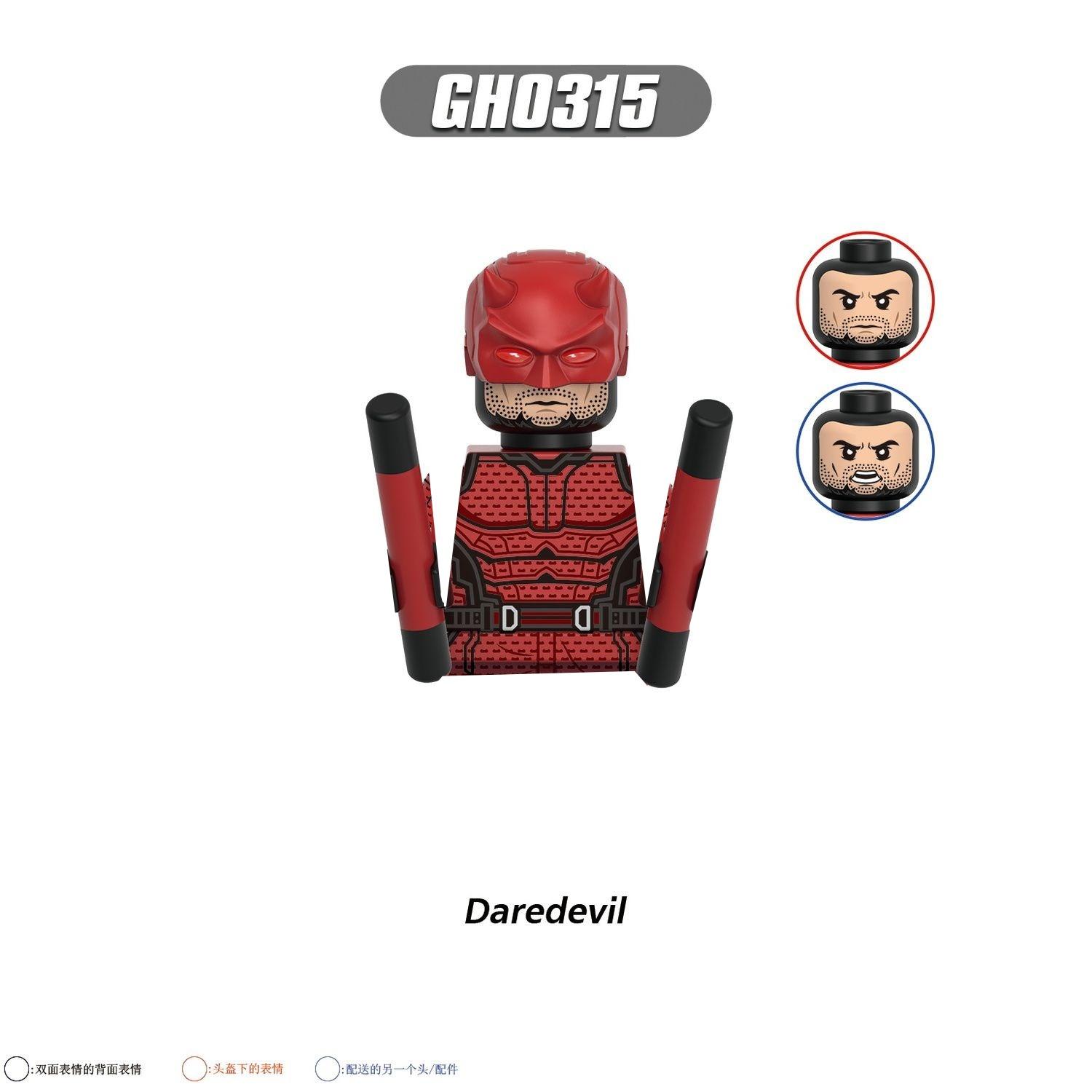 GH0142 Мини-фигурки из фильма «Сорвиголова» Игрушки Кавальерин Пиро Дзен Ковбой Электра X-23 Человек-факел Блэйд Блоки Подарки на вечеринку
GH0142 Мини-фигурки из фильма «Сорвиголова» Игрушки Кавальерин Пиро Дзен Ковбой Электра X-23 Человек-факел Блэйд Блоки Подарки на вечеринку