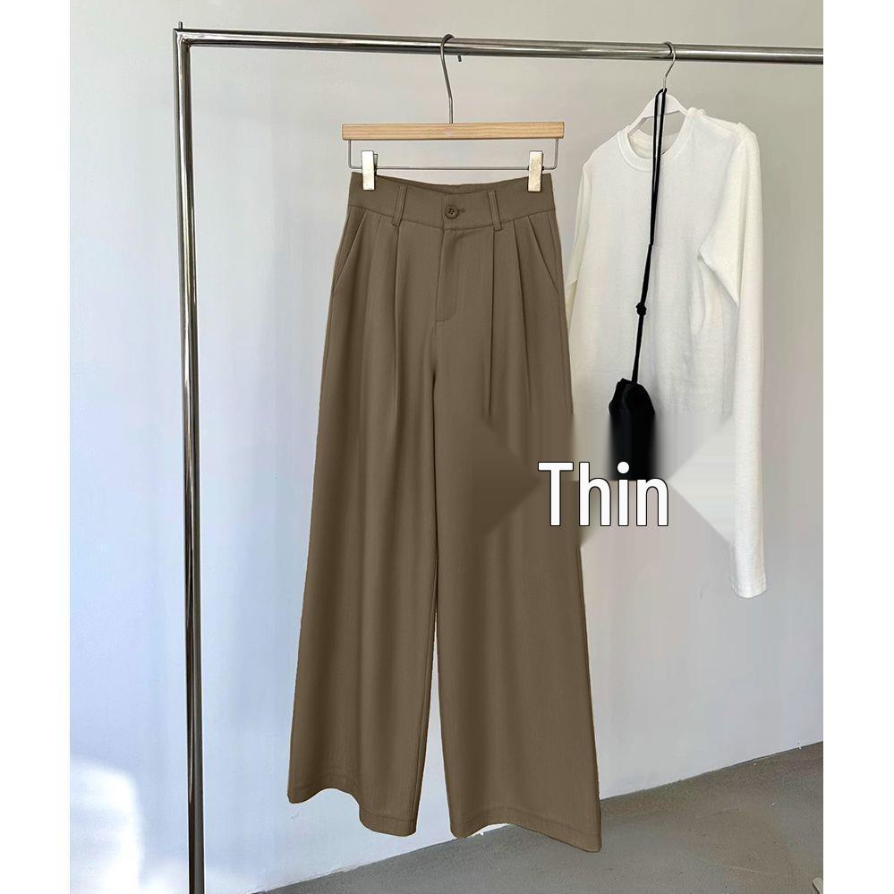 Women’s Spring Drapey Wide-Leg High-Waisted Pants – Elegant, Slimming, Versatile, Casual, Long 2XL for 133-145 jin
Women’s Spring Drapey Wide-Leg High-Waisted Pants – Elegant, Slimming, Versatile, Casual, Long 2XL for 133-145 jin