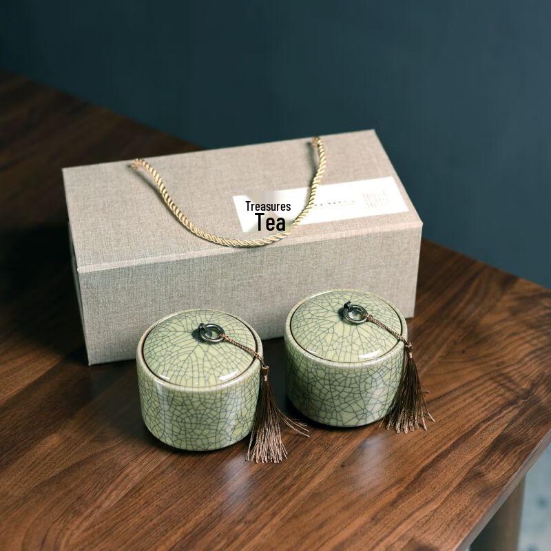 Celadon Ceramic Tea Storage Jar with Gift Box
Celadon Ceramic Tea Storage Jar with Gift Box