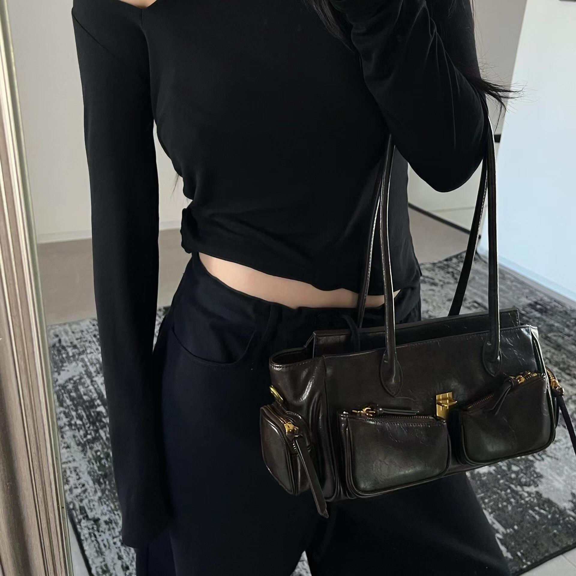 JIAERDI High Street Coffee Shoulder Bags Purse Women Retro Hot Girls Casual Crossbody Bags Handbag Female Autumn Winter Y2k Bag 35x15x10cm чёрный
JIAERDI High Street Coffee Shoulder Bags Purse Women Retro Hot Girls Casual Crossbody Bags Handbag Female Autumn Winter Y2k Bag 35x15x10cm чёрный