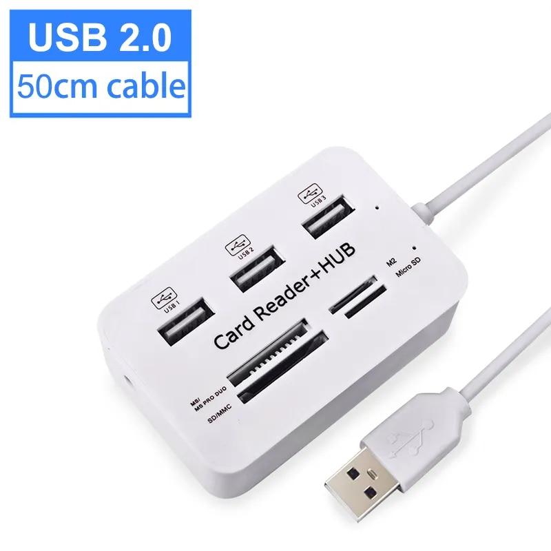 SD TF Mini SD Card Reader 3 порта USB 2.0 Hub Высокоскоростной USB-разветвитель Многофункциональное устройство чтения карт «все в одном» для настольного ноутбука
SD TF Mini SD Card Reader 3 порта USB 2.0 Hub Высокоскоростной USB-разветвитель Многофункциональное устройство чтения карт «все в одном» для настольного ноутбука
