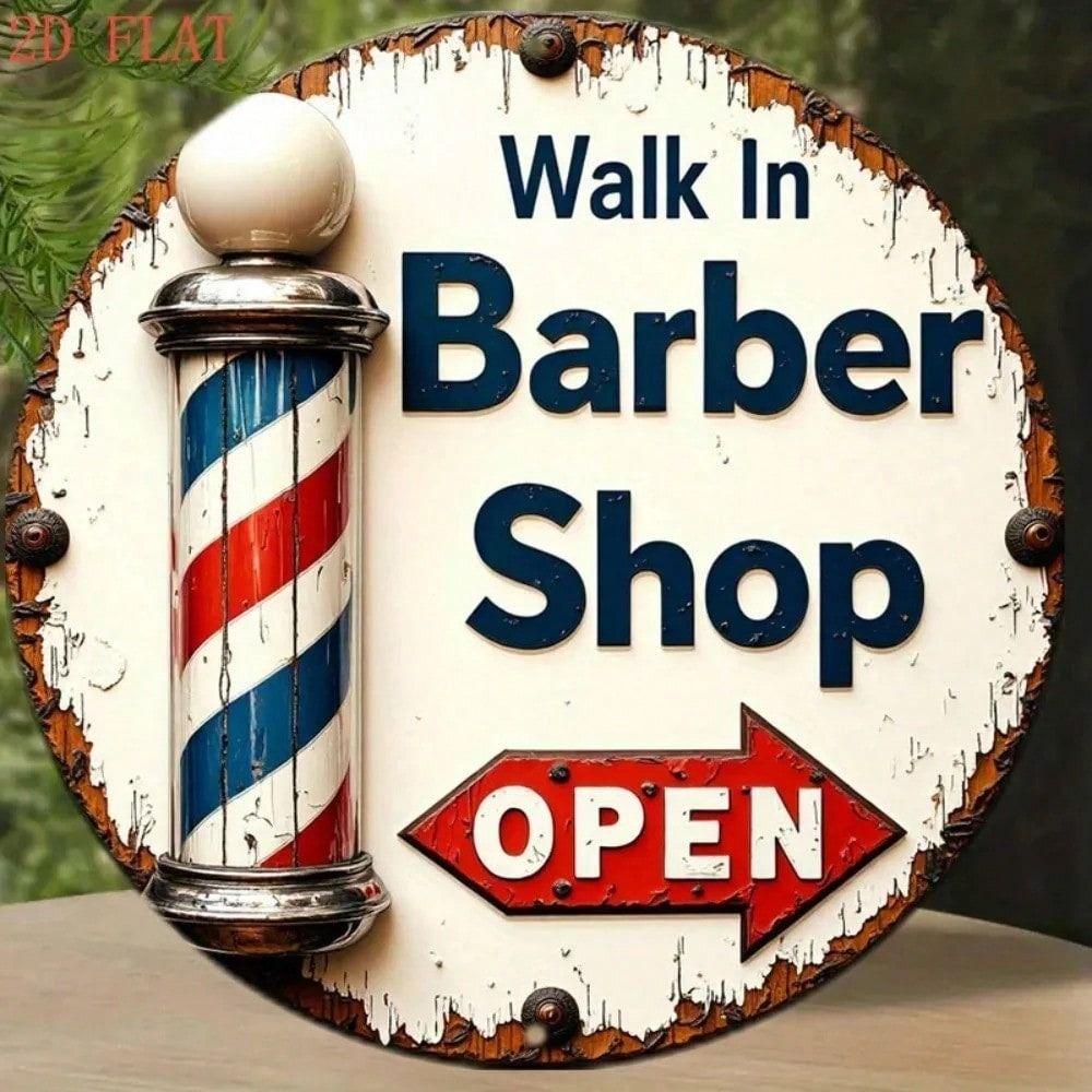 Vintage Metal Poster Wall Art Barbershop Walk In Sign Red Blue Retro Home Decor
Vintage Metal Poster Wall Art Barbershop Walk In Sign Red Blue Retro Home Decor