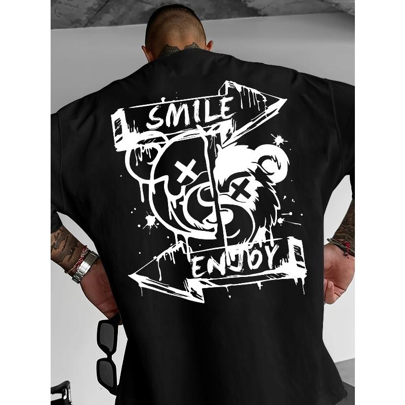 European sizes Men s Graphic T-Shirt - Loose Fit Crew Neck Summer Short Sleeve Shirt, SMILE & ENJOYE Bear Design, Street Graffiti Style, Fashion Trend 4XL чорний
European sizes Men s Graphic T-Shirt - Loose Fit Crew Neck Summer Short Sleeve Shirt, SMILE & ENJOYE Bear Design, Street Graffiti Style, Fashion Trend 4XL чорний