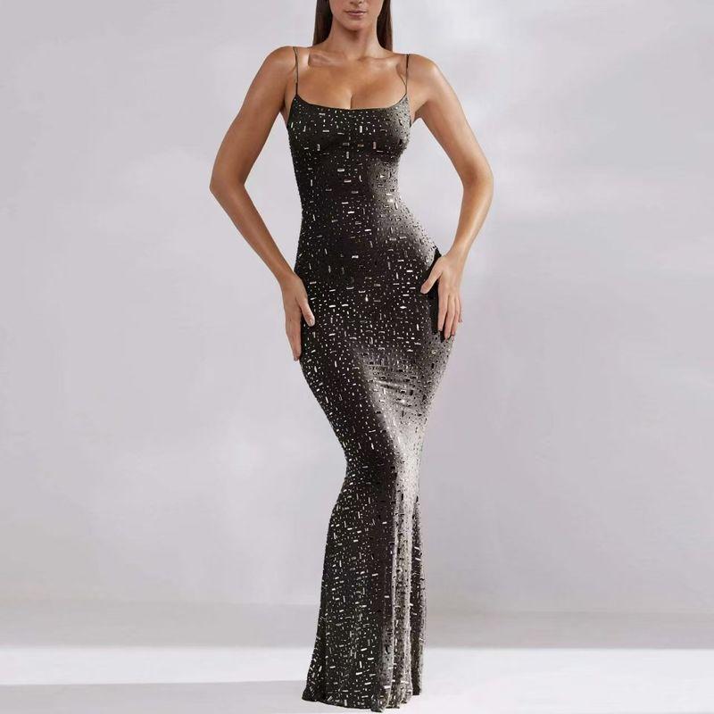 Western Style New Sexy Diamond-Embedded Sling Backless Dress Diamond Studded Sexy Dress Black L
Western Style New Sexy Diamond-Embedded Sling Backless Dress Diamond Studded Sexy Dress Black L