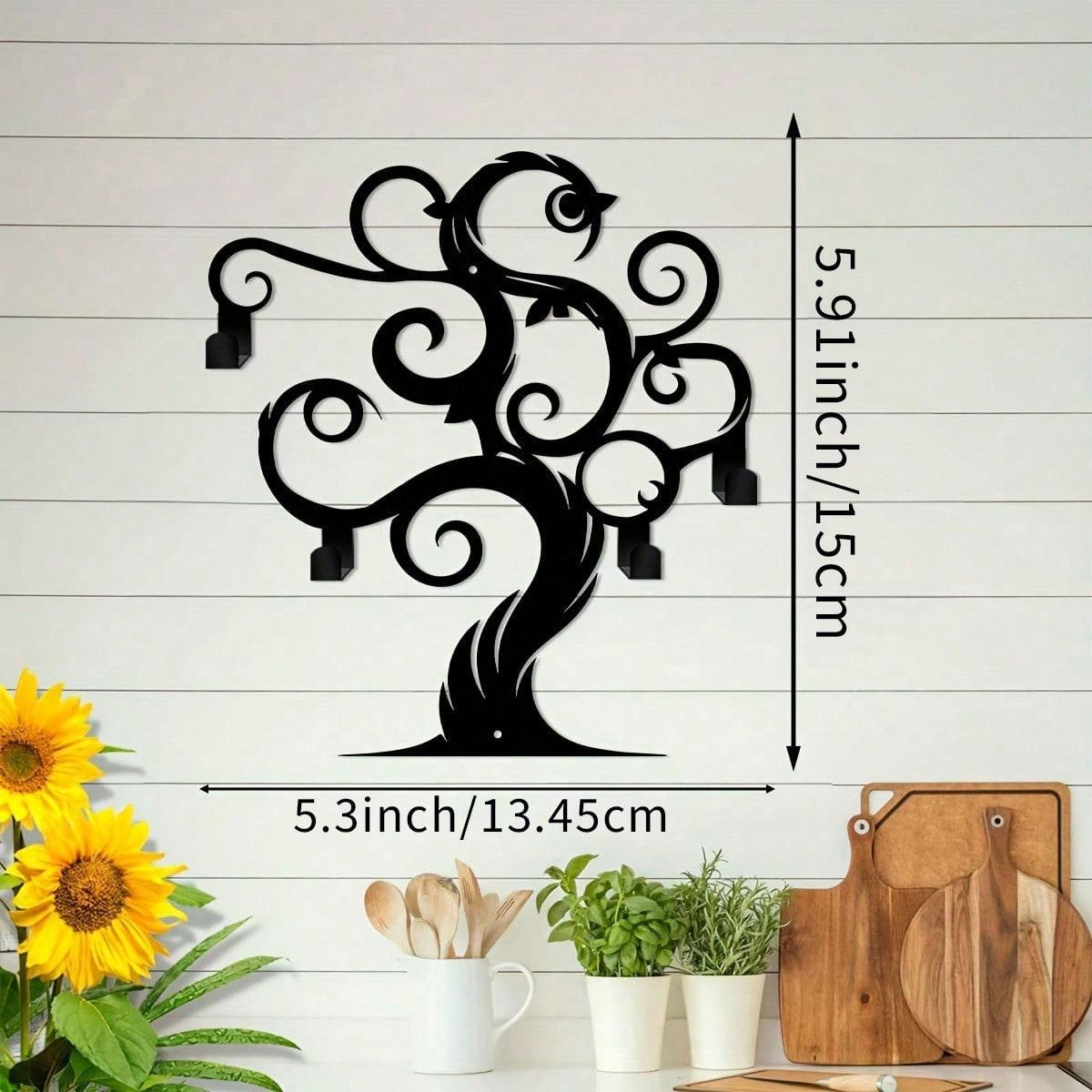 Black Metal Tree of Life Wall Hook Heavy Forged Bohemian Entryway Decor with Branches Key Coat Rack for Kitchen Bathroom Office Easy Install 14x15
Black Metal Tree of Life Wall Hook Heavy Forged Bohemian Entryway Decor with Branches Key Coat Rack for Kitchen Bathroom Office Easy Install 14x15