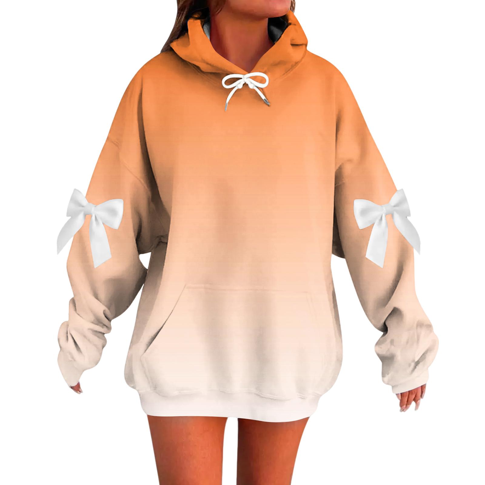 Женский градиентный принт, бант, длинный рукав, свободный крой, повязка на голову с веревочным капюшоном, толстовка-топ S
Женский градиентный принт, бант, длинный рукав, свободный крой, повязка на голову с веревочным капюшоном, толстовка-топ S