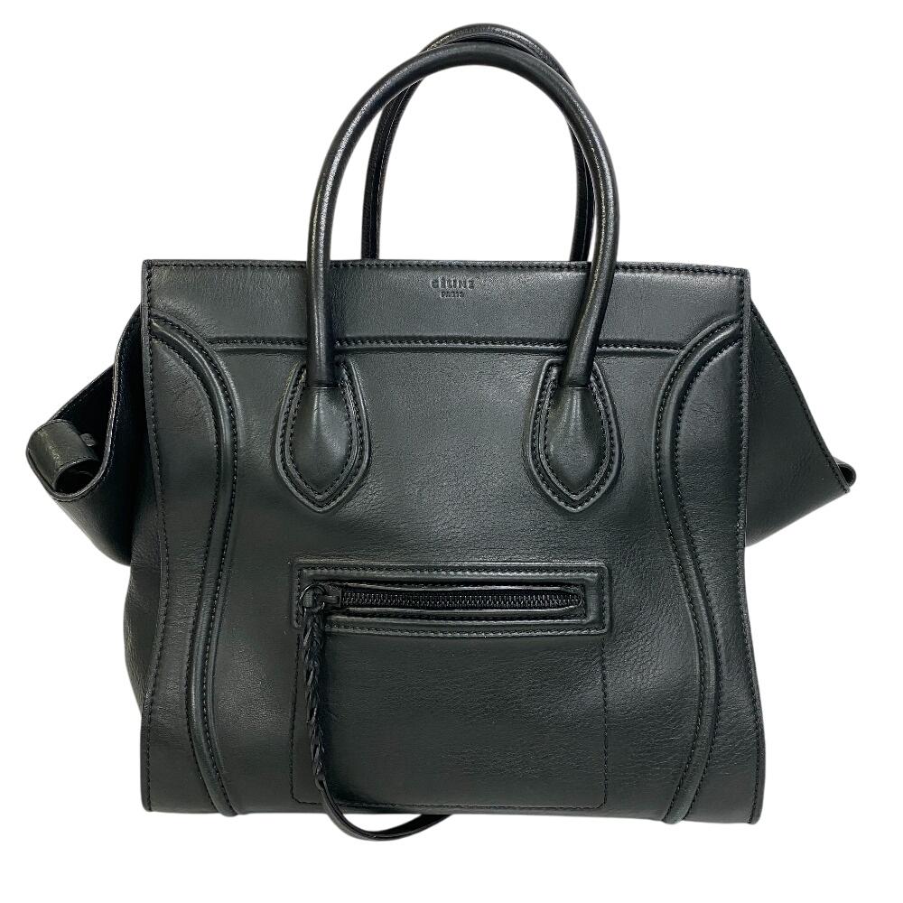 CELINE leather Luggage mini shopper Handbag black leather Women Used
CELINE leather Luggage mini shopper Handbag black leather Women Used