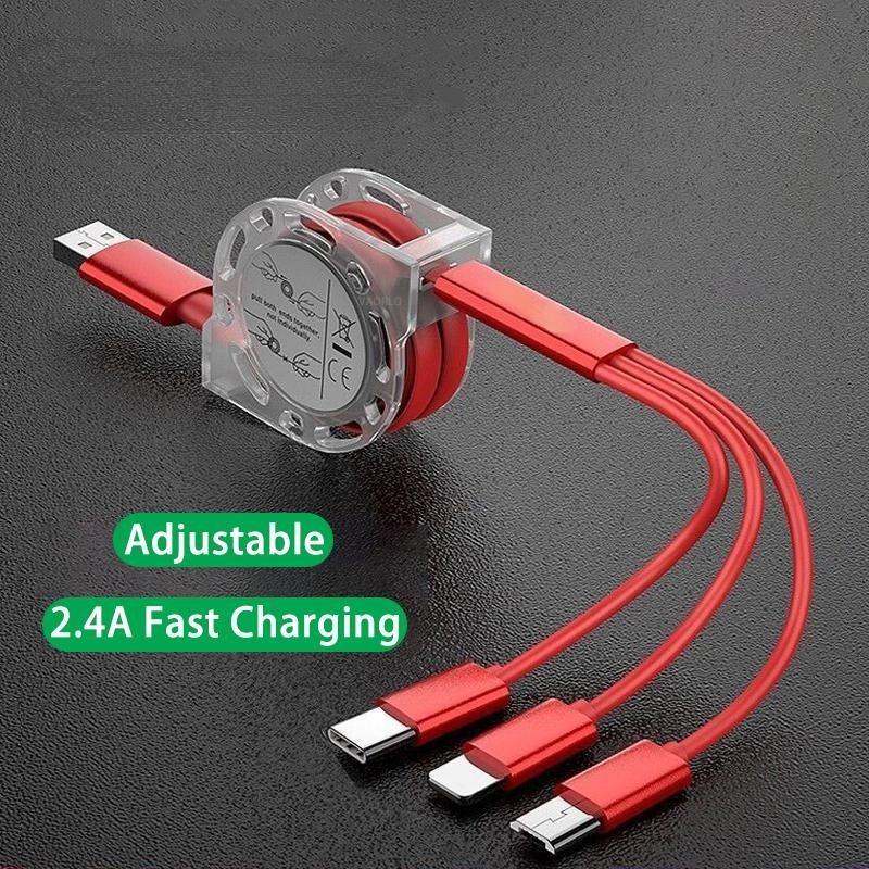 Зарядный кабель 3 в 1, выдвижной USB-кабель для зарядки для XiaoMi HuaWei Samsung 2.4A, портативный зарядный кабель для быстрой зарядки Micro Type-C, 8 контактов
Зарядный кабель 3 в 1, выдвижной USB-кабель для зарядки для XiaoMi HuaWei Samsung 2.4A, портативный зарядный кабель для быстрой зарядки Micro Type-C, 8 контактов