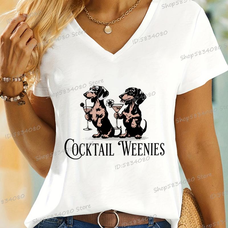 Cocktail Weenies Shirt for Women Funny Dachshund Vneck Short Sleeve Tshirt Dachshund Mom Gift Tee Tops Western Dog TShirts S
Cocktail Weenies Shirt for Women Funny Dachshund Vneck Short Sleeve Tshirt Dachshund Mom Gift Tee Tops Western Dog TShirts S