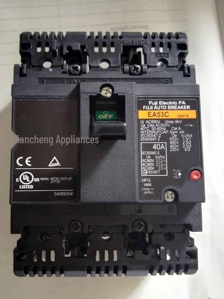 Authentic Fuji Circuit Breaker EA53C/EA33C, 15A/20A/30A/40A/50A 3P 5A EA33C
Authentic Fuji Circuit Breaker EA53C/EA33C, 15A/20A/30A/40A/50A 3P 5A EA33C