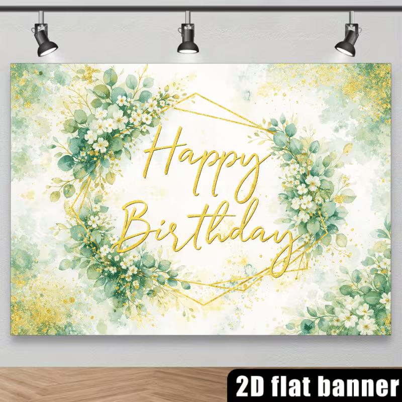 2D Rustic Eucalyptus Happy Birthday Photo Backdrop with Watercolor Effect 47.2x31.5inch/120*80cm
2D Rustic Eucalyptus Happy Birthday Photo Backdrop with Watercolor Effect 47.2x31.5inch/120*80cm