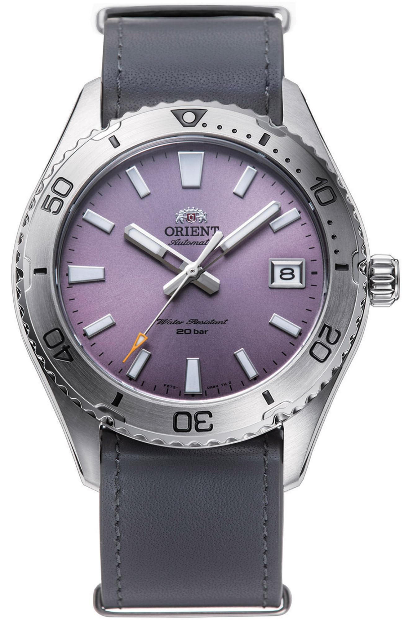 ORIENT Japanese Automatic/Rear Winding 40mm Diver Style Watch with Sapphire Crystal, Lilac, Japanese
ORIENT Japanese Automatic/Rear Winding 40mm Diver Style Watch with Sapphire Crystal, Lilac, Japanese