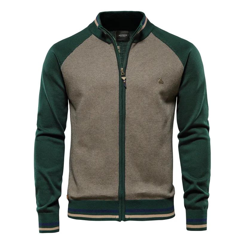 Men s Spring and Fall Slim Stand-up Collar Long-sleeved Cardigan Jacket Splicing Comfortable Sweater
Men s Spring and Fall Slim Stand-up Collar Long-sleeved Cardigan Jacket Splicing Comfortable Sweater