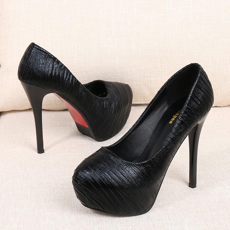 Весенние модные новые сандалии на очень высоком каблуке из мятой кожи на платформе, женская повседневная обувь на высоком каблуке для свадьбы, ночного клуба 39