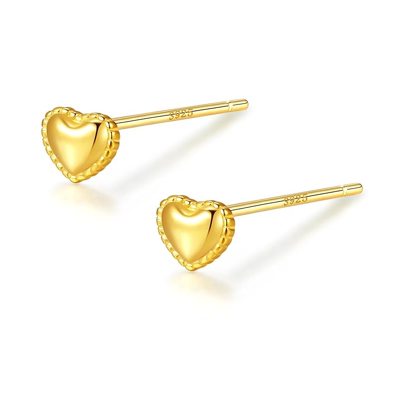 earrings silver earrings Silver925 silver gold pink gold 18K coating Compatible with metal allergies heart mini earrings Small size (yellow gold)
earrings silver earrings Silver925 silver gold pink gold 18K coating Compatible with metal allergies heart mini earrings Small size (yellow gold)