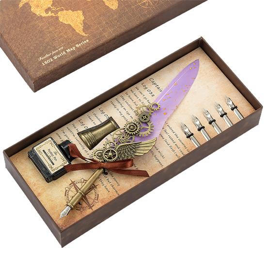 1 комплект, винтажный сменный набор гусиных ручек 0,5 мм, медь, удобный набор чернил для гусиных ручек для начинающих светло-фиолетовый
1 комплект, винтажный сменный набор гусиных ручек 0,5 мм, медь, удобный набор чернил для гусиных ручек для начинающих светло-фиолетовый