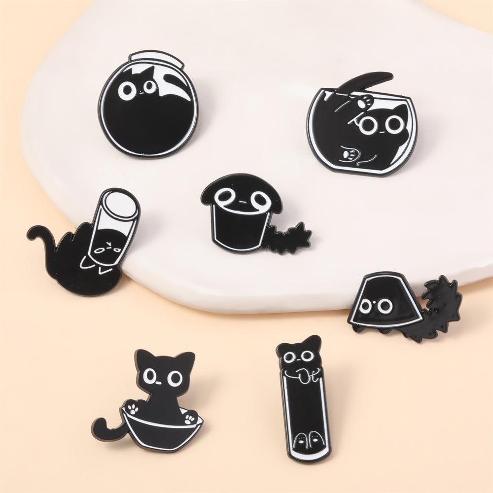 Cute Liquid Cat Brooch, Cartoon Cute Little Black Cat Alloy 7-Piece Set, Drip Badge.
Cute Liquid Cat Brooch, Cartoon Cute Little Black Cat Alloy 7-Piece Set, Drip Badge.