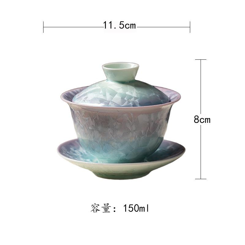 150ml Crystal Glaze Gaiwan Handmade Tea Tureen Household Tea Bowl With Lid Kit Tea Maker Cover Bowl For Tea Supplies Ornaments
150ml Crystal Glaze Gaiwan Handmade Tea Tureen Household Tea Bowl With Lid Kit Tea Maker Cover Bowl For Tea Supplies Ornaments