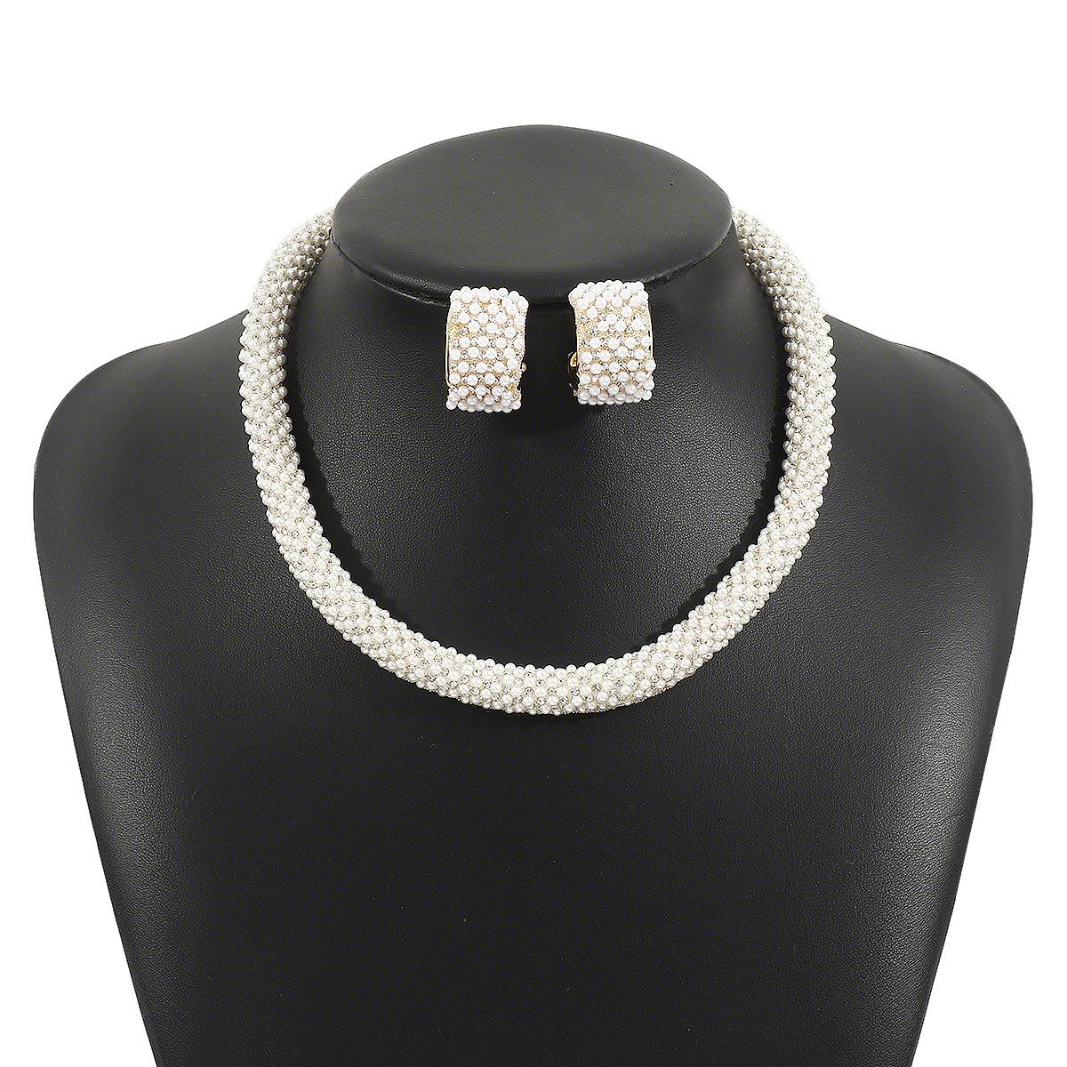 French Imitation Pearl Earrings Necklace Banquet Wedding Bridal Jewelry Accessory
French Imitation Pearl Earrings Necklace Banquet Wedding Bridal Jewelry Accessory