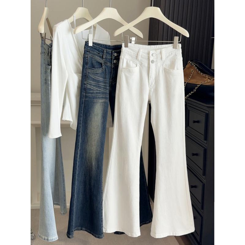 Retro Spice Girl High Waist Elastic Micro-Flared Jeans Women s Spring, New Slim and Skinny Floor-mopping Flared Pants XL білий
Retro Spice Girl High Waist Elastic Micro-Flared Jeans Women s Spring, New Slim and Skinny Floor-mopping Flared Pants XL білий