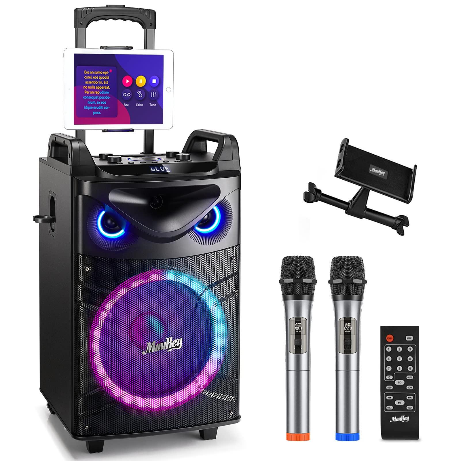 Moukey Wireless Microphone Speaker Set PA Set Output 200W Karaoke Set PA Set 12 Inch Subwoofer Bluetooth Compatible Rechargeable VHF Microphone
Moukey Wireless Microphone Speaker Set PA Set Output 200W Karaoke Set PA Set 12 Inch Subwoofer Bluetooth Compatible Rechargeable VHF Microphone