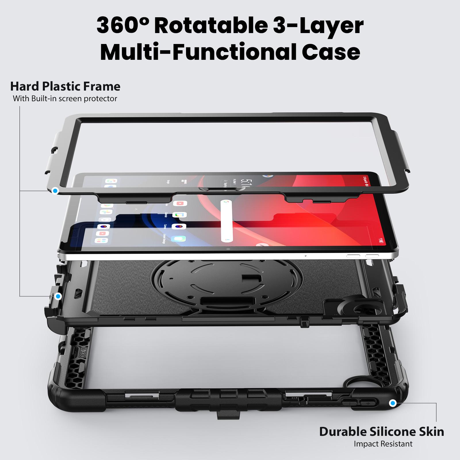For Lenovo Tab M11 TB330FU/Xiaoxin Pad 11 2024 TB331FC Kickstand Case PC+Silicone Tablet Cover Black+Black
For Lenovo Tab M11 TB330FU/Xiaoxin Pad 11 2024 TB331FC Kickstand Case PC+Silicone Tablet Cover Black+Black