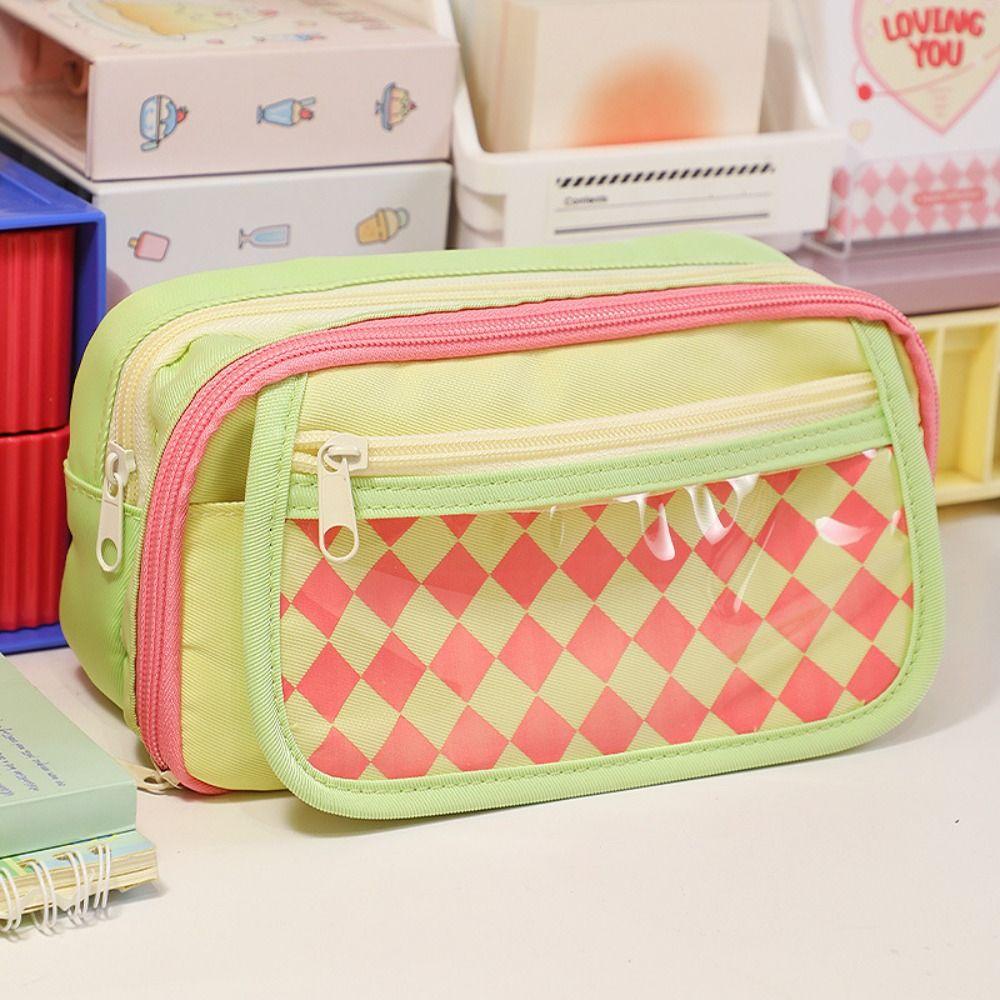 Cute Design Checkered Stationery Bag INS Plaid Pencil Case Storage Bag Capybara Pen Bag Gift A
Cute Design Checkered Stationery Bag INS Plaid Pencil Case Storage Bag Capybara Pen Bag Gift A