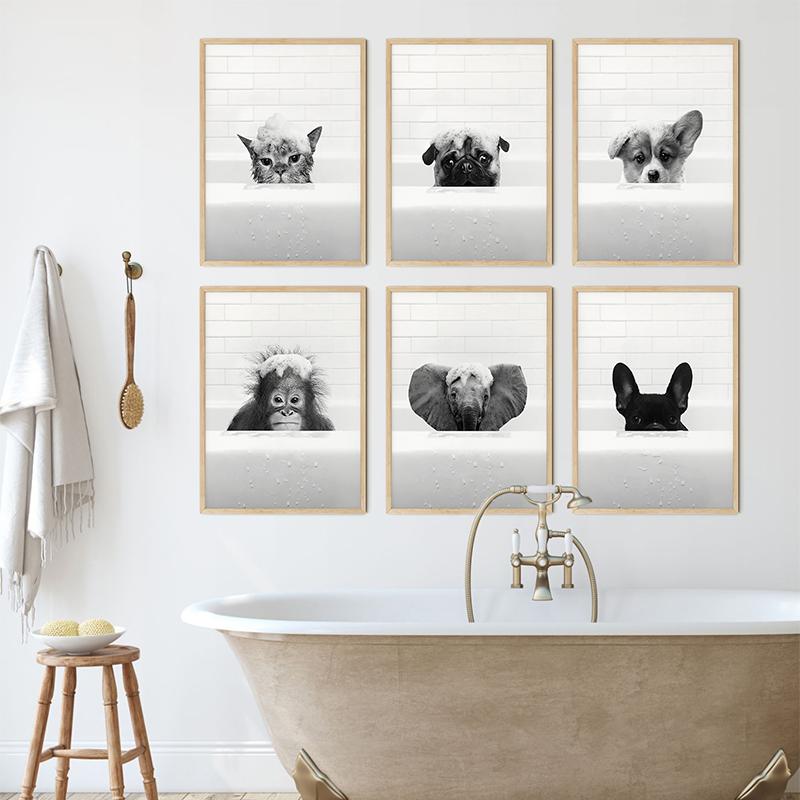 Black and White Animal Bathtub Bathroom Wall Art Canvas Decoration Aestheticsesign 21cm×30cm NoFrame
Black and White Animal Bathtub Bathroom Wall Art Canvas Decoration Aestheticsesign 21cm×30cm NoFrame
