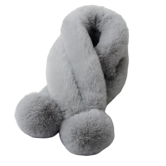 Перекрестный шарф из искусственного кроличьего меха, пушистый, утолщенный, с помпонами, мягкий, холодостойкий, однотонный, осенне-зимний, женский, грелка для шеи, воротник-шарф для улицы темно-серого
Перекрестный шарф из искусственного кроличьего меха, пушистый, утолщенный, с помпонами, мягкий, холодостойкий, однотонный, осенне-зимний, женский, грелка для шеи, воротник-шарф для улицы темно-серого