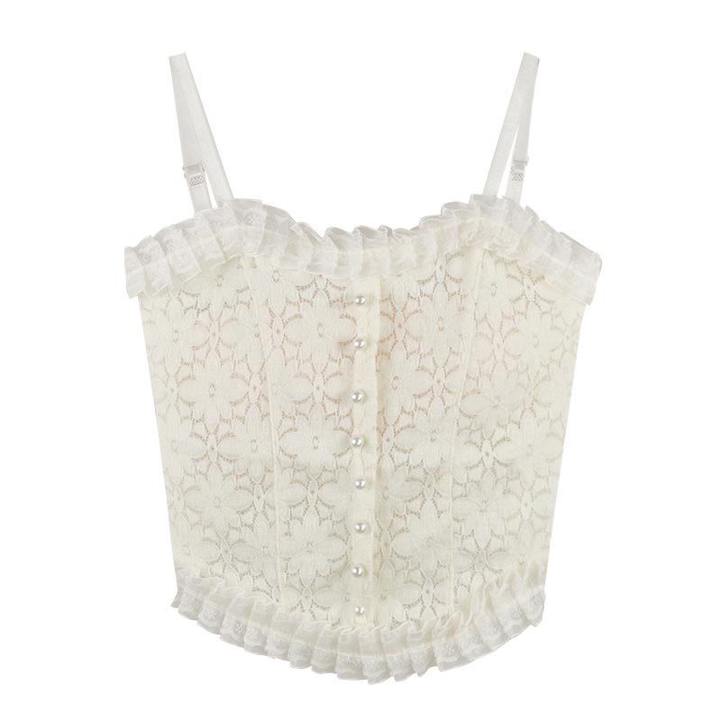 Popular Lace Pearl Pleated Camisole with Chest Pads - Beautiful Back Bodycon Base Layer Top One Size абрикосовий
Popular Lace Pearl Pleated Camisole with Chest Pads - Beautiful Back Bodycon Base Layer Top One Size абрикосовий
