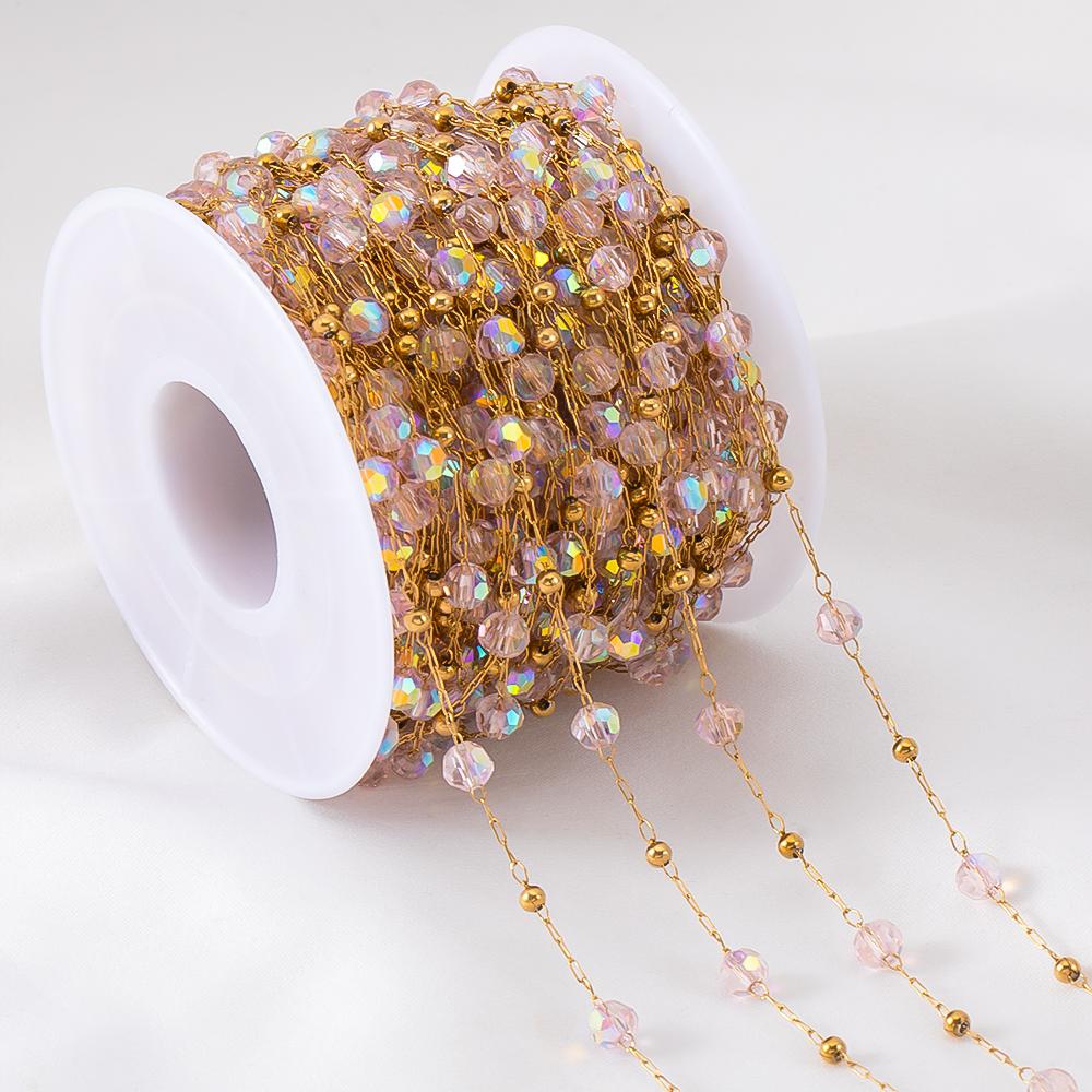 0.5Meter 1Meter Elegant Crystal Beaded Chain Stainless Steel Jewelry Making DIY Party Bracelet Necklace Glass Ball Chain Supply 0.5meter рожевий
0.5Meter 1Meter Elegant Crystal Beaded Chain Stainless Steel Jewelry Making DIY Party Bracelet Necklace Glass Ball Chain Supply 0.5meter рожевий
