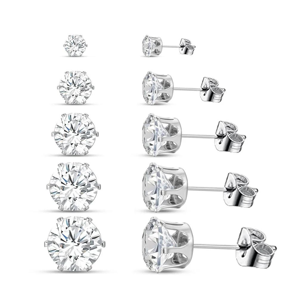 5 Pairs Zircon Stud Earrings Set For Women Men Fashion Gold Color Earring Unisex Ear Piercings Jewelry Gift
5 Pairs Zircon Stud Earrings Set For Women Men Fashion Gold Color Earring Unisex Ear Piercings Jewelry Gift
