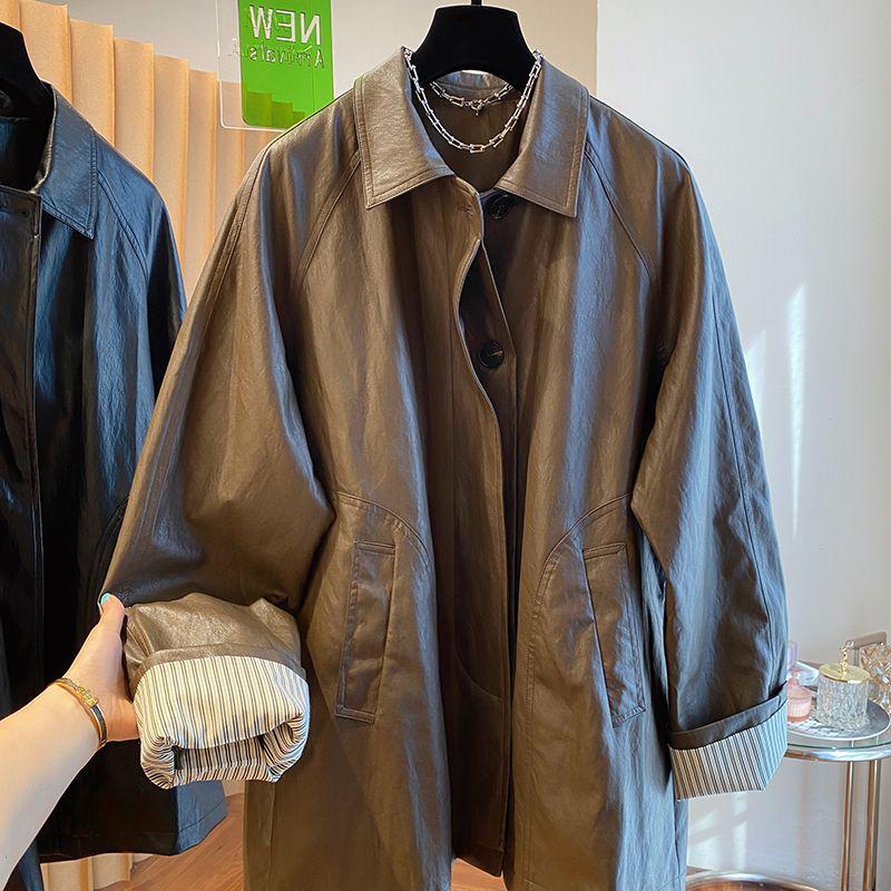 Maillard Brown Mid-Length Women s Leather Trench Coat - European Style, Loose Fit, Spring/Autumn 2025 Edition XL
Maillard Brown Mid-Length Women s Leather Trench Coat - European Style, Loose Fit, Spring/Autumn 2025 Edition XL