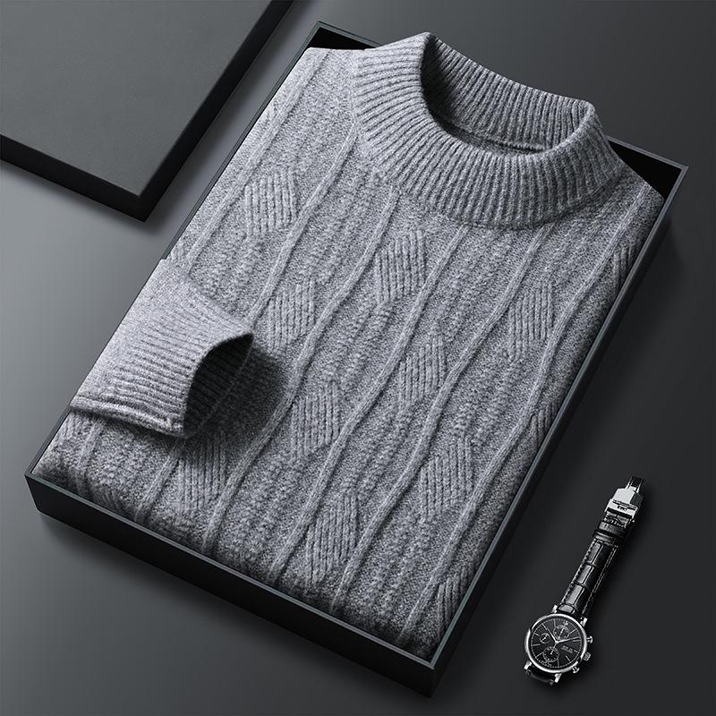 Men s Wool Blend Half-High Neck Jacquard Sweater: Warm Winter Business Casual Knitwear XXL світло-сірий колір
Men s Wool Blend Half-High Neck Jacquard Sweater: Warm Winter Business Casual Knitwear XXL світло-сірий колір