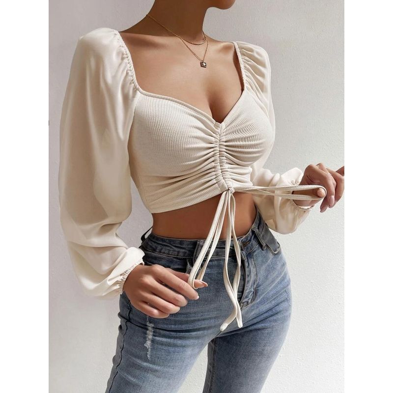 Интернет Знаменитый Сексуальный Сексуальный Модный Ветер V-образный вырез Кулиска Пэчворк Стройнящий Топ с длинным рукавом Женский Стройнящий Топ с V-образным вырезом Apricot All yards
Интернет Знаменитый Сексуальный Сексуальный Модный Ветер V-образный вырез Кулиска Пэчворк Стройнящий Топ с длинным рукавом Женский Стройнящий Топ с V-образным вырезом Apricot All yards