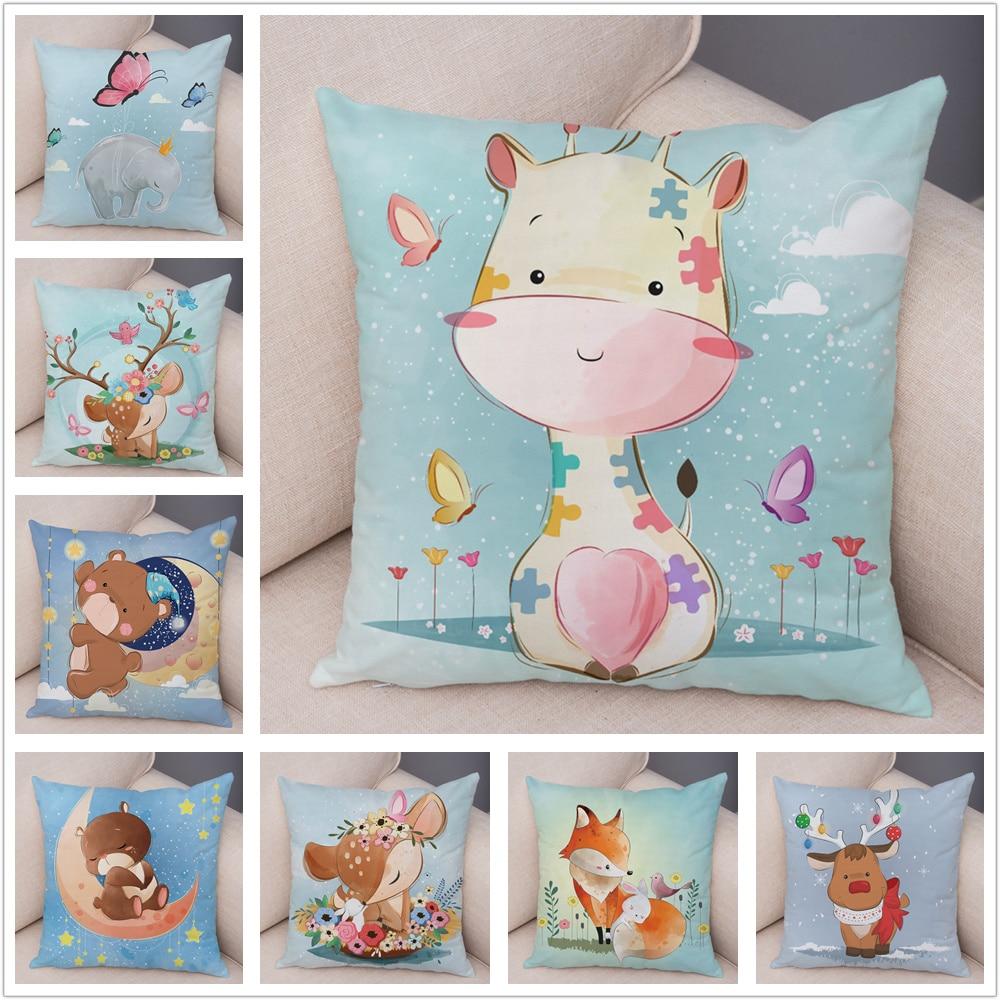 Cute cartoon giraffe fox reindeer pillow cover nordic children s room decoration sofa home animal cushion cover
Cute cartoon giraffe fox reindeer pillow cover nordic children s room decoration sofa home animal cushion cover