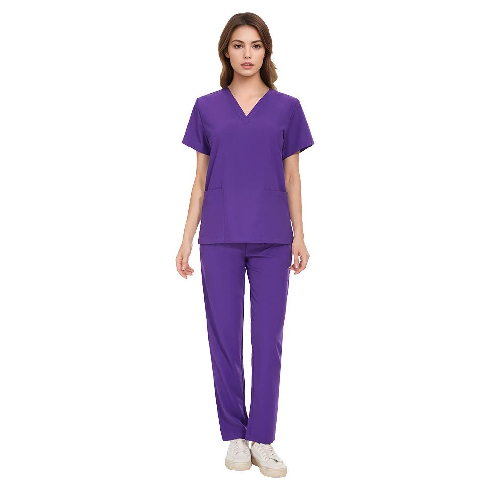 Medical Scrubs Women Hospital Nurses Uniforms Short Sleeve Nursing Scrubs Uniforms Sets Solid Color Straight Pants Surgical Gown 2XL фіолетовий
Medical Scrubs Women Hospital Nurses Uniforms Short Sleeve Nursing Scrubs Uniforms Sets Solid Color Straight Pants Surgical Gown 2XL фіолетовий