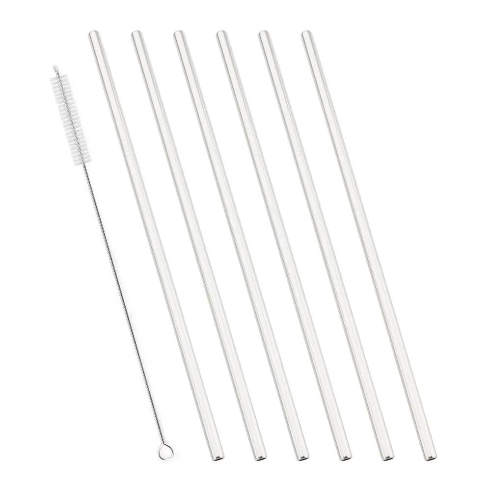 6Pcs Reusable Drinking Straw Metal Straws Cleaner Brush 304 Stainless Steel Straws Set Straight Eco-friendly Drinkware Straw Set серебряный
6Pcs Reusable Drinking Straw Metal Straws Cleaner Brush 304 Stainless Steel Straws Set Straight Eco-friendly Drinkware Straw Set серебряный