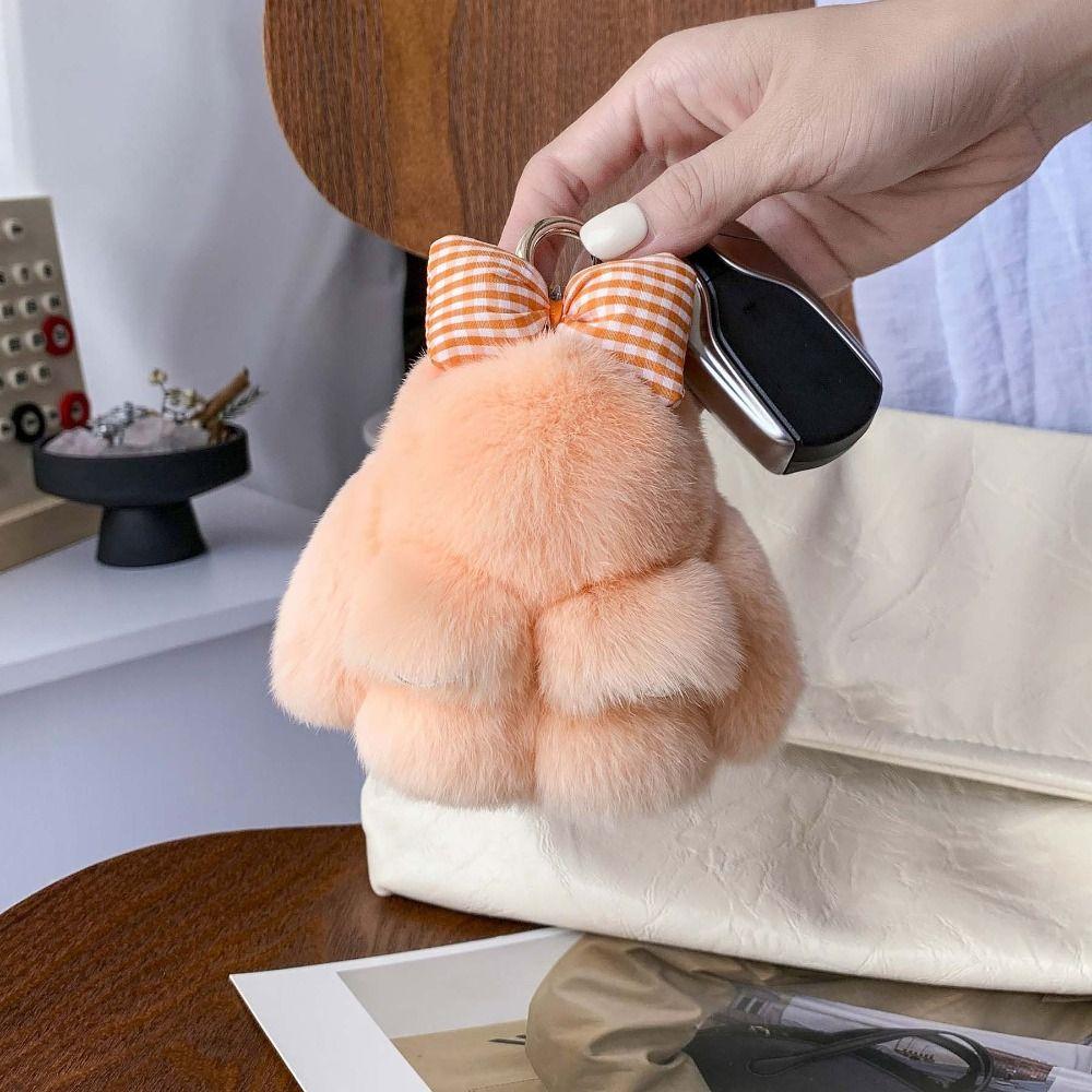 Fluffy Rabbit Fur Keychain Bowknot Plush Rabbit Pendant Kawaii Cute Bunny Key Ring Car Key Chain
Fluffy Rabbit Fur Keychain Bowknot Plush Rabbit Pendant Kawaii Cute Bunny Key Ring Car Key Chain