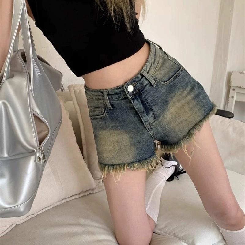 Летние женские винтажные шорты с необработанным краем, с высокой посадкой, А-силуэта, с широкими штанинами: Трендовый стиль острой девчонки Medium
Летние женские винтажные шорты с необработанным краем, с высокой посадкой, А-силуэта, с широкими штанинами: Трендовый стиль острой девчонки Medium