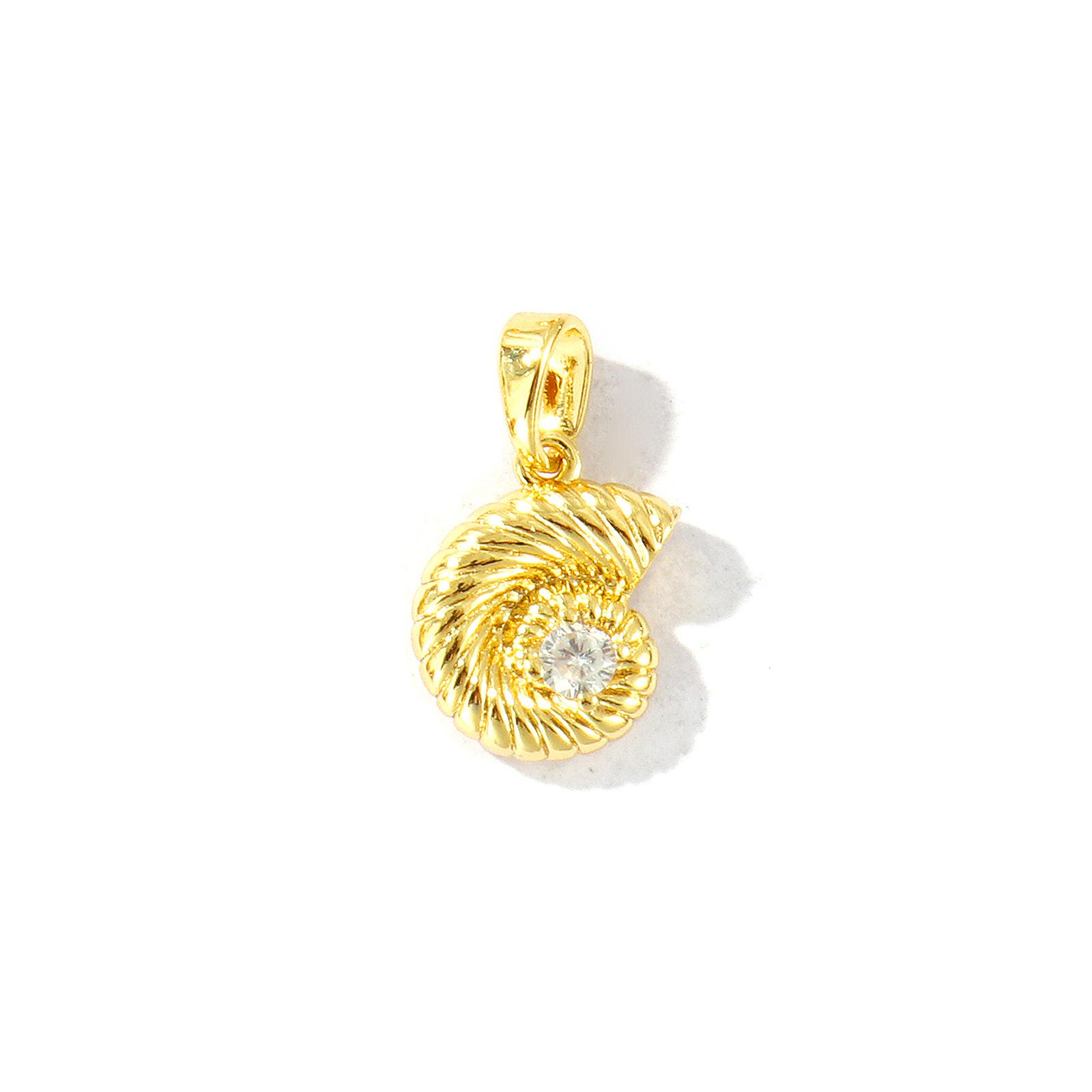 1 Pc Ocean Jewelry Charm Pendant Rhinestone Enamel Conch/ Sea Snail Clear Rhinestone Brass 18K Gold Plated Pendants DIY Necklace
1 Pc Ocean Jewelry Charm Pendant Rhinestone Enamel Conch/ Sea Snail Clear Rhinestone Brass 18K Gold Plated Pendants DIY Necklace