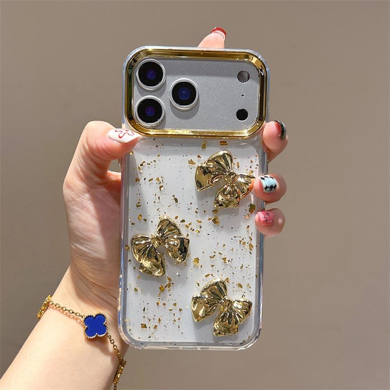 Golden Bow Love Mobile Phone Case For Iphone17 Transparent Apple 16 Epoxy 15 Gold Foil Fashion Personality iPhone 11
Golden Bow Love Mobile Phone Case For Iphone17 Transparent Apple 16 Epoxy 15 Gold Foil Fashion Personality iPhone 11