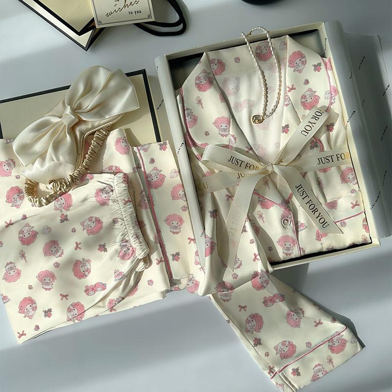 Pajamas Women S Sweet Cartoon Long-Sleeved Trousers Spring And Summer Thin Ice Silk High-Value Wind-Cool Loungewear M
Pajamas Women S Sweet Cartoon Long-Sleeved Trousers Spring And Summer Thin Ice Silk High-Value Wind-Cool Loungewear M