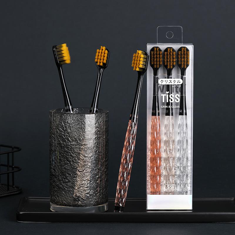 New Diamond Transparent Crystal Adult Soft Hair Toothbrush Couple Family Suit Wide Head Tooth Brush Oral Teeth Care Dental Tools чорний
New Diamond Transparent Crystal Adult Soft Hair Toothbrush Couple Family Suit Wide Head Tooth Brush Oral Teeth Care Dental Tools чорний