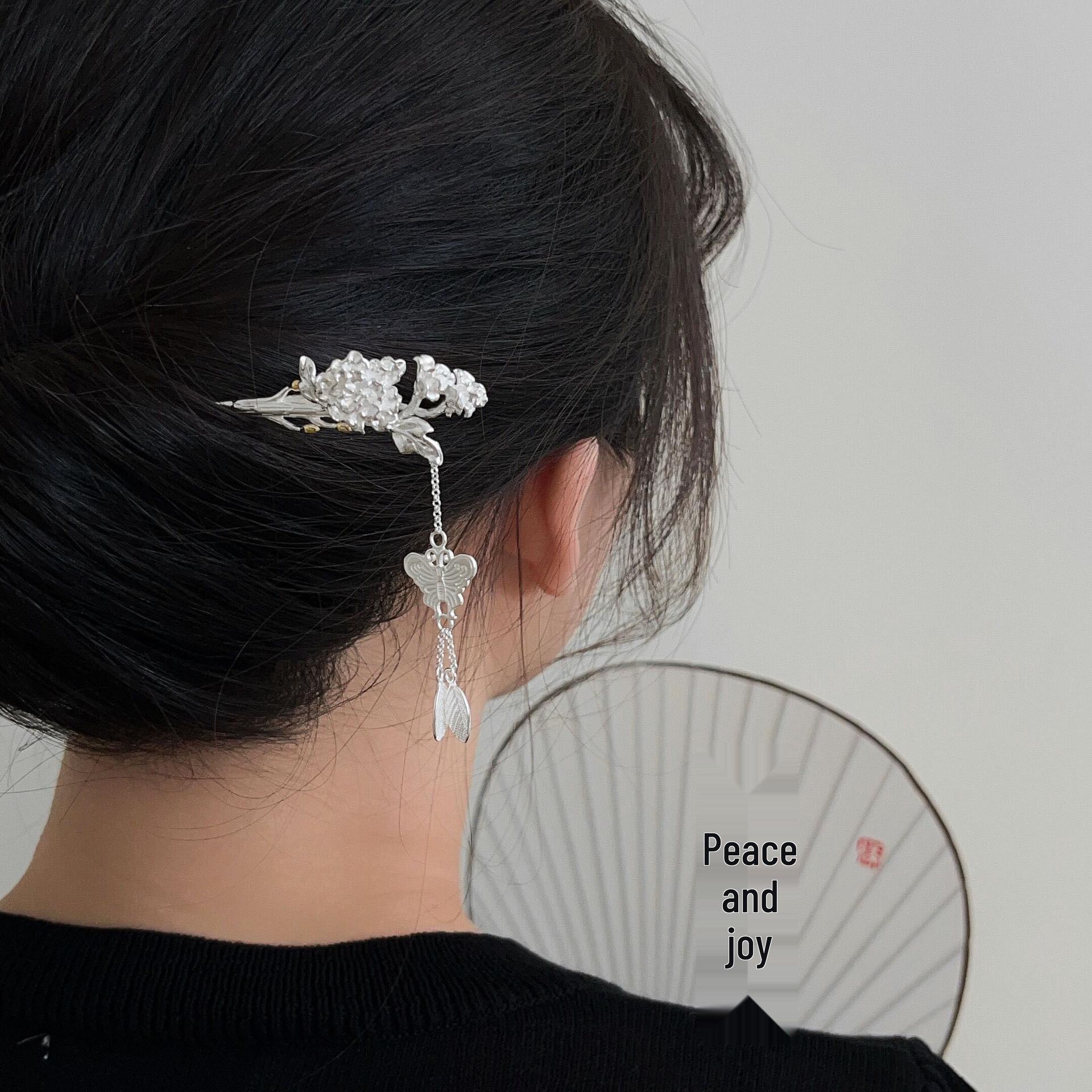 Yinruitai Sterling Silver Osmanthus Fragrance Hairpin - Elegant High-End Ancient Style Chinese Updo Accessory 925 silver
Yinruitai Sterling Silver Osmanthus Fragrance Hairpin - Elegant High-End Ancient Style Chinese Updo Accessory 925 silver